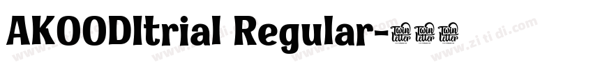 AKOODItrial Regular字体转换